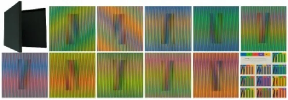 石版画 Cruz-Diez - Inducción Cromática a doble frecuencia