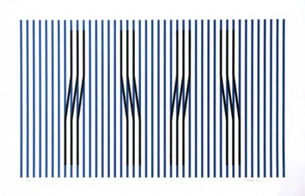 蚀刻版画 Cruz-Diez - Induction du Jaune Masnou	