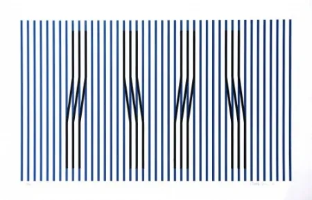 蚀刻版画 Cruz-Diez - Induction du Jaune Masnou	