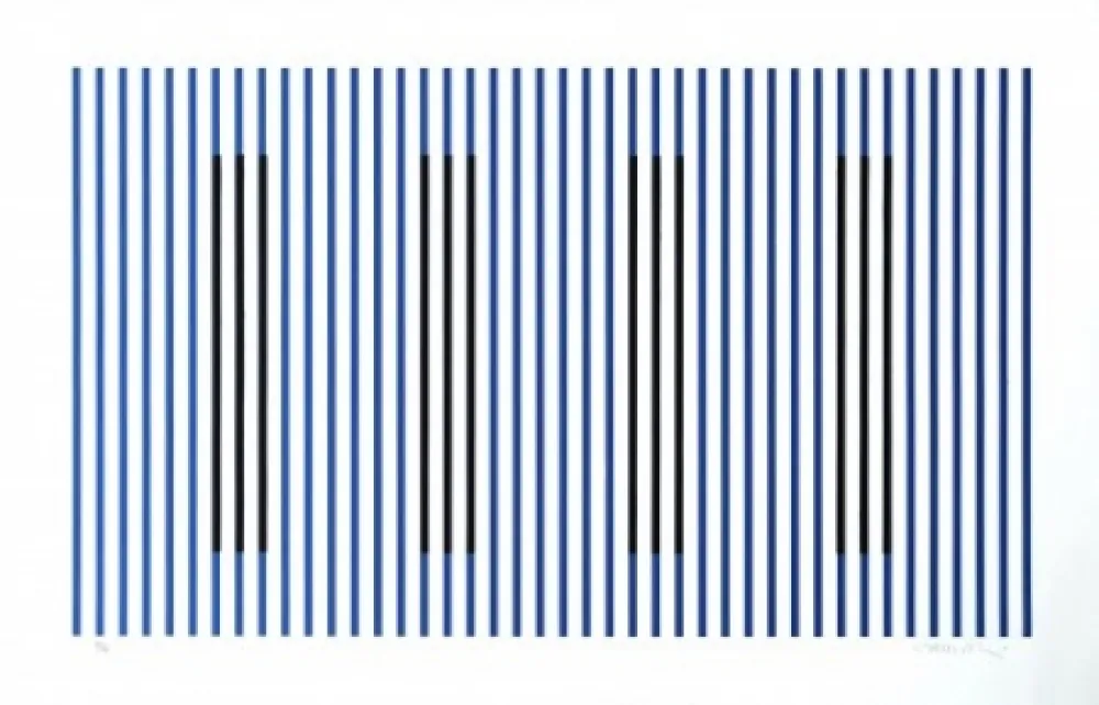 蚀刻版画 Cruz-Diez - Induction du Jaune Rioja