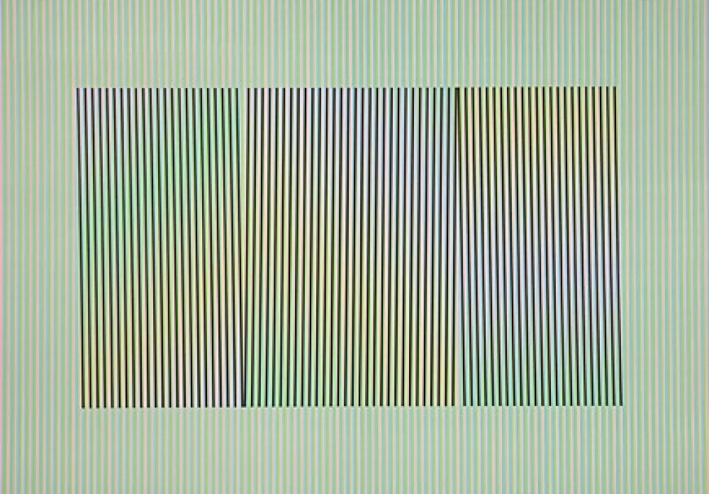 石版画 Cruz-Diez - Mod. 3 Inducción Cromática a doble frecuencia Toledo