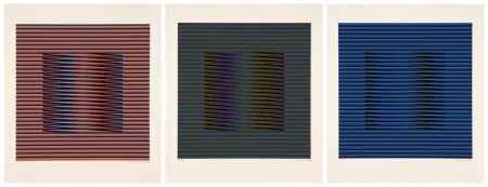 丝网印刷 Cruz-Diez - ORANGE, VERTE y BLEU