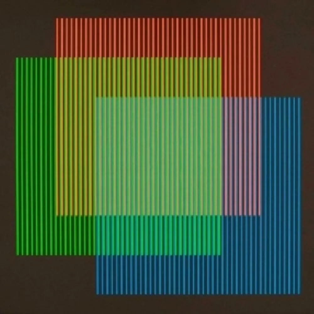 石版画 Cruz-Diez - Serie Semana - Lunes