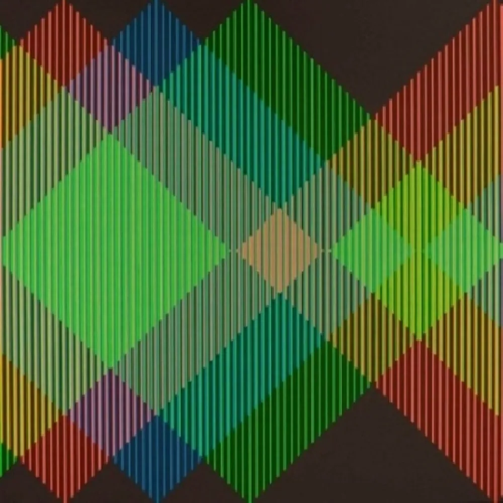 石版画 Cruz-Diez - Serie Semana - Miércoles