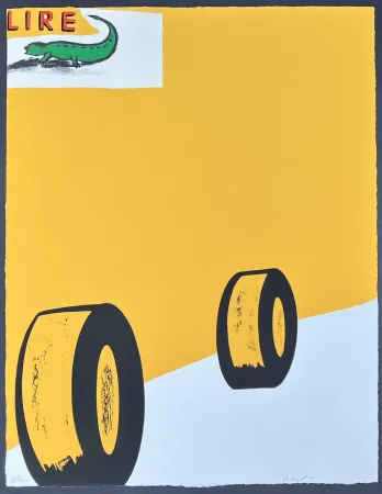 石版画 Cucchi - Enzo Cucchi (1949) - Lire - Color lithograph on wove paper - 2001