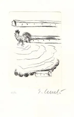 蚀刻版画 Cucchi - Senza titolo