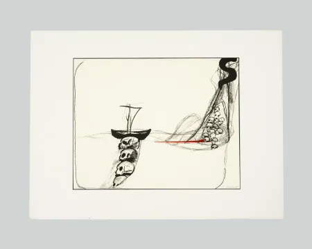 石版画 Cucchi - Simm' nervusi