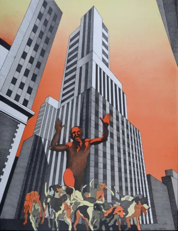 石版画 Cueco - La Meute, circa 1968 - Hand-signed