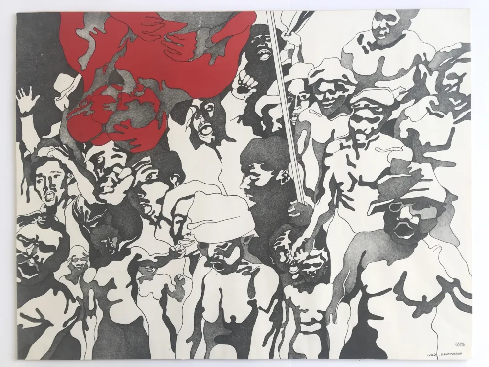 石版画 Cueco - Manifestation