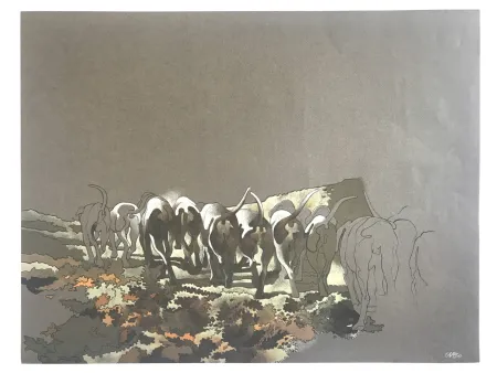 石版画 Cueco - Meute de chiens II