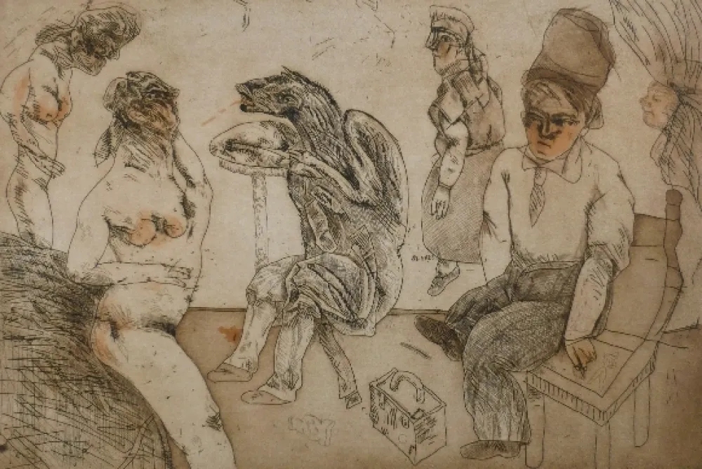 蚀刻飞尘法 Cuevas - Autorretrato en Blanes