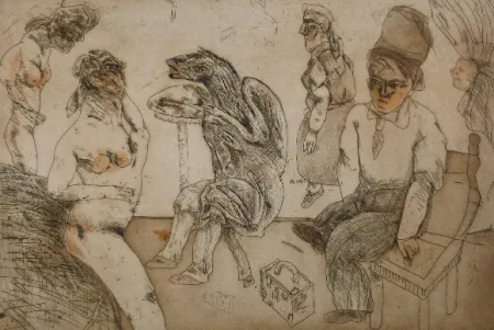 蚀刻飞尘法 Cuevas - Autorretrato en Blanes