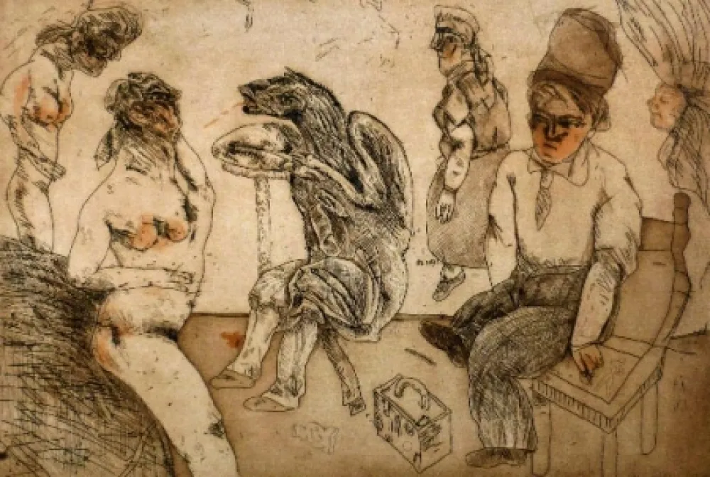 蚀刻飞尘法 Cuevas - Autorretrato en Blanes