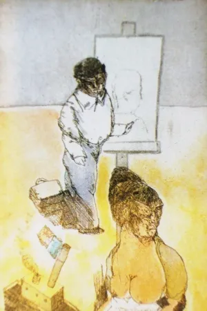 蚀刻飞尘法 Cuevas - Autorretrato en la Barceloneta