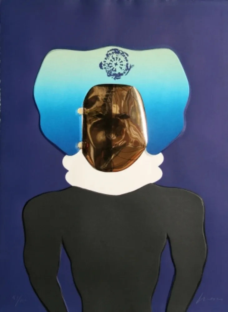 凹版印刷 Cuevas - La Mascara from the Homage to Quevedo Portfolio