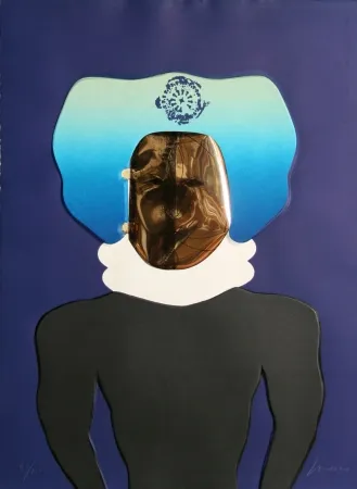 凹版印刷 Cuevas - La Mascara from the Homage to Quevedo Portfolio