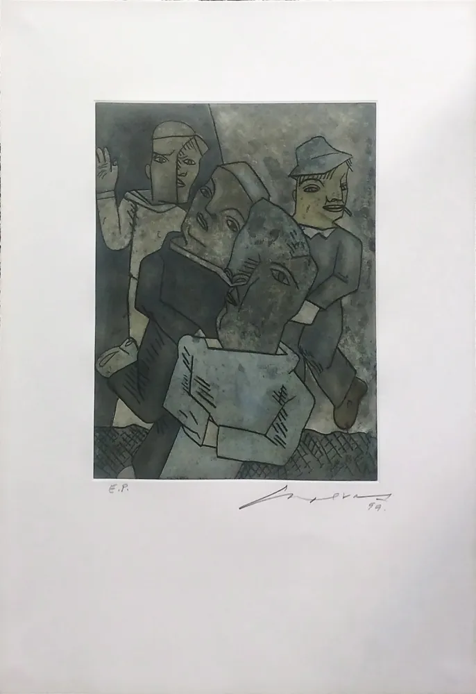 版画 Cuevas - UNKNOWN TITLE