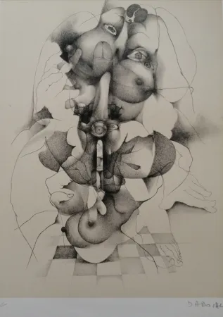 石版画 Daboval - Phantasmes de Berthe 3