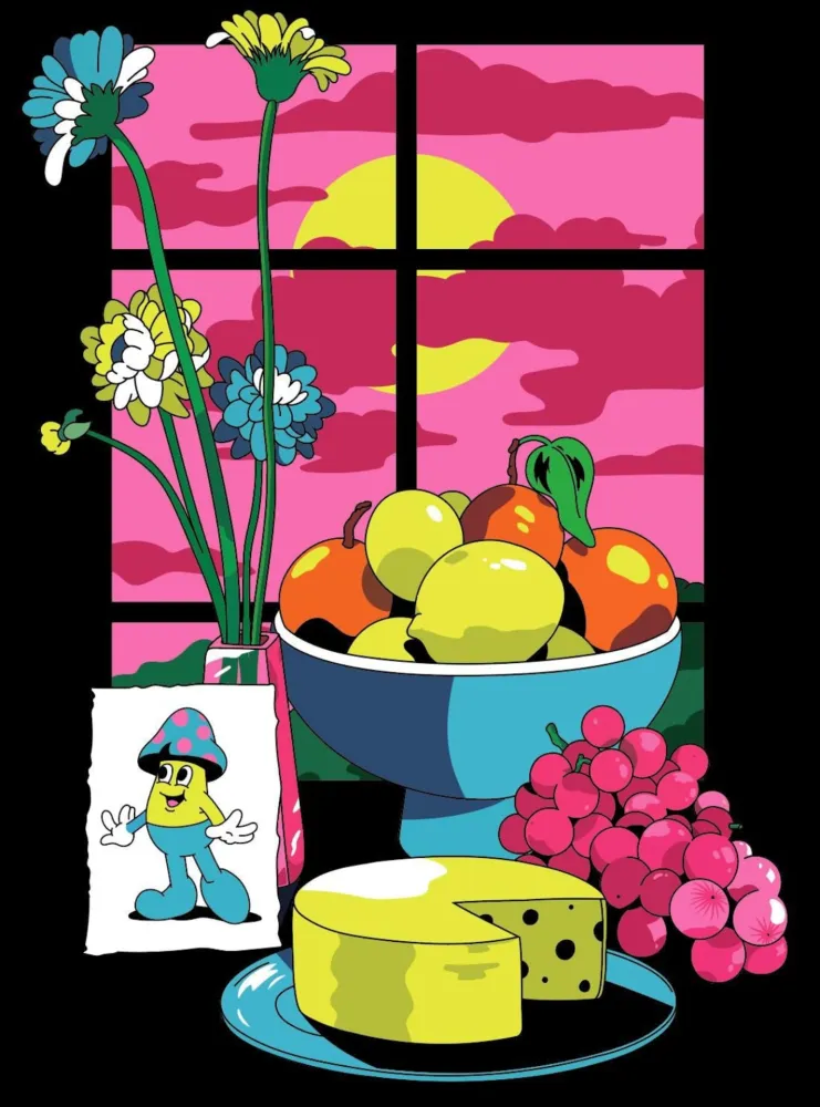 石版画 Dabs - Moonlit Window