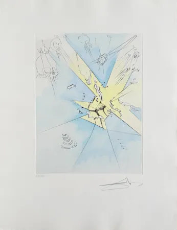 蚀刻版画 Dali - A Shattering Entrance upon the American Stage