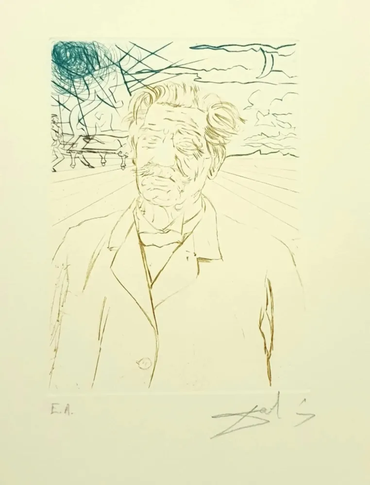 蚀刻版画 Dali - Albert Schweitzer