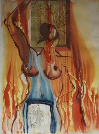 版画 Dali - Alchimie des Philosophes Le Phenix