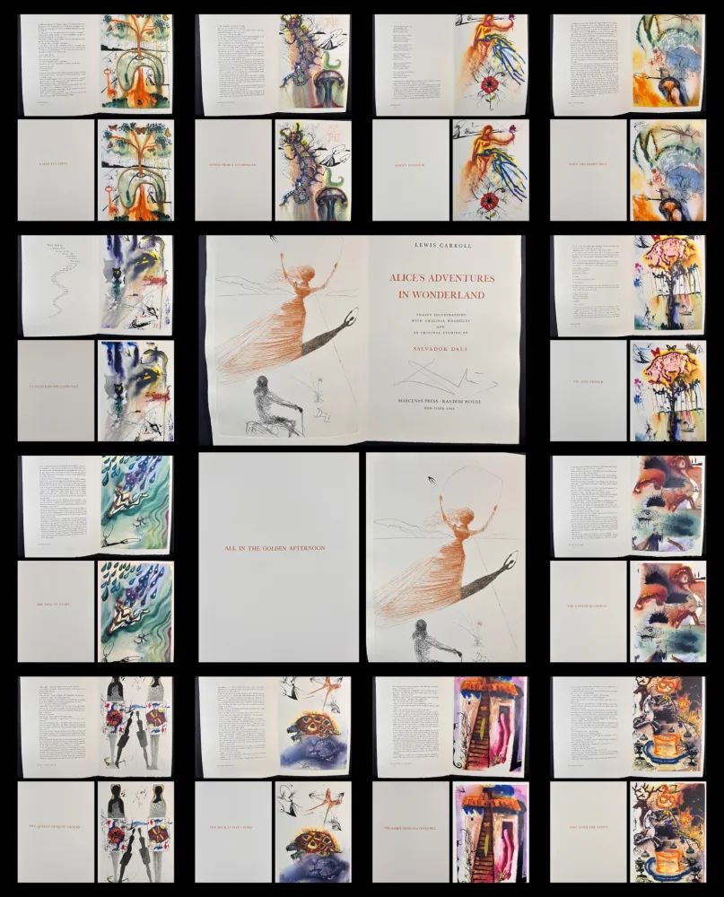 版画 Dali - Alice in Wonderland Complete Suite