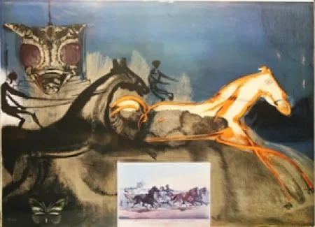 石版画 Dali - American Trotting Horses No. 2 Inventory#: 	DALIS0000016