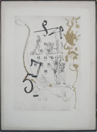 版画 Dali - Amours jaunes