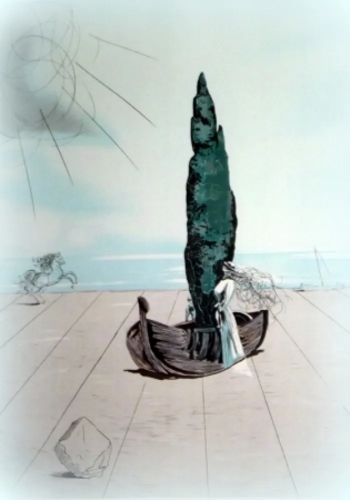 石版画 Dali - Apparition de ma cousine Carolineta sur la plage de Rosas
