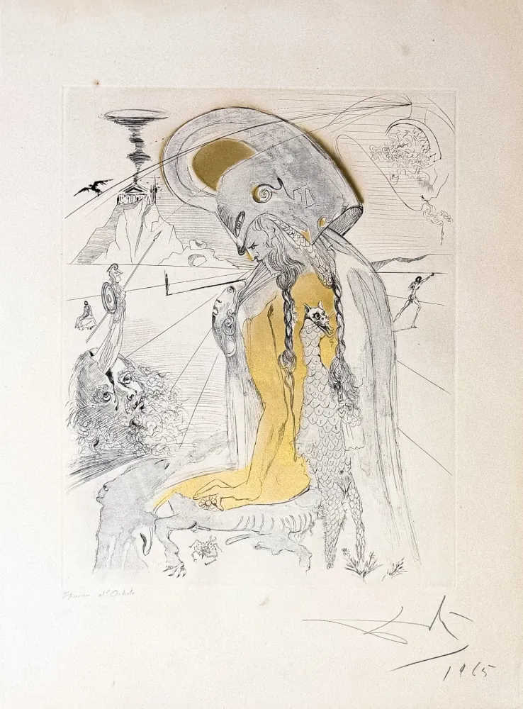 版画 Dali - Athene