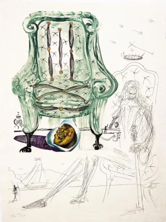 石版画 Dali - Breathing Pneumatic Chair