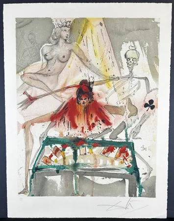 石版画 Dali - Carmen The Cards Spell Death to Carmen 