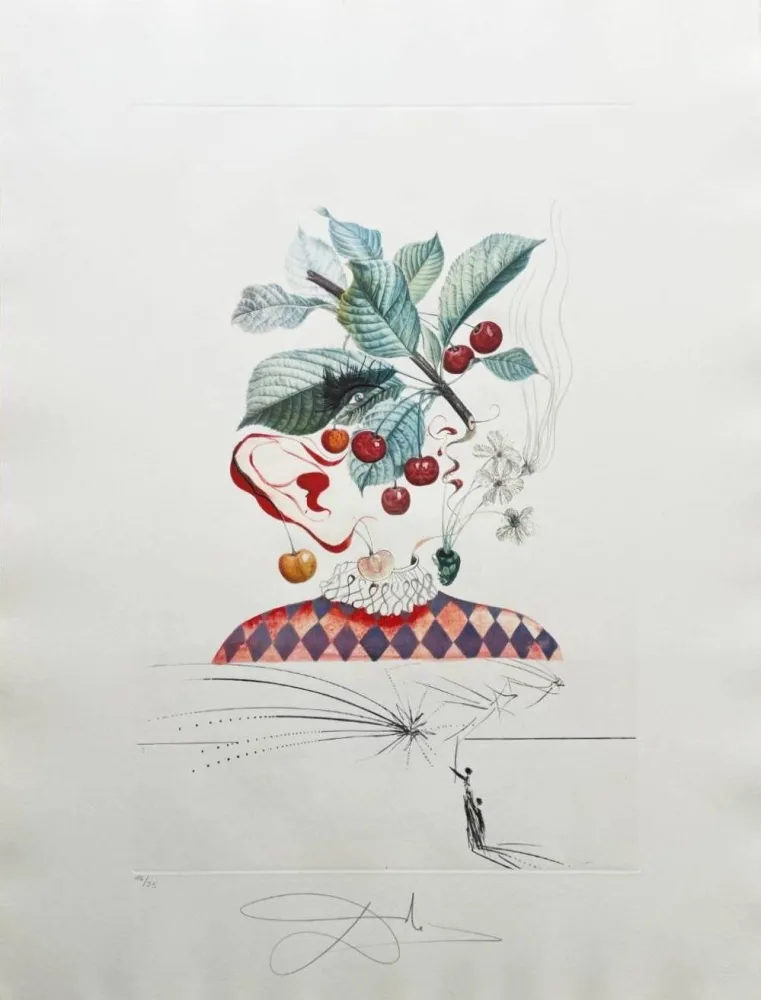 石版画 Dali - Cérises Pierrot (Pierrot Cherries)