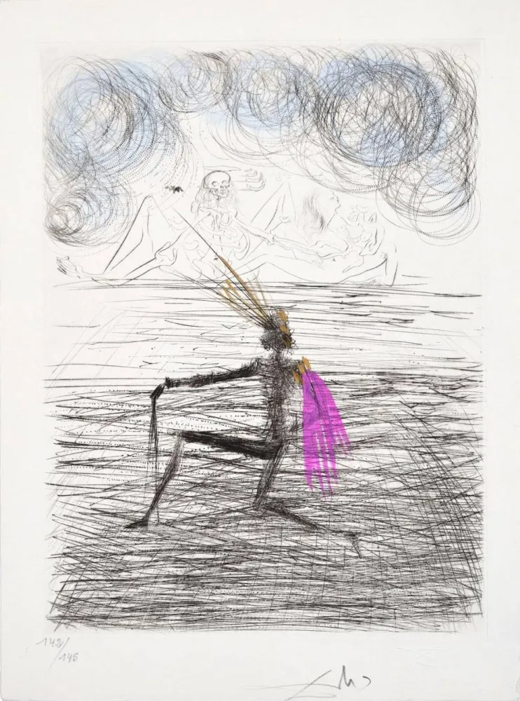 干刻版画 Dali - Chevalier à genou (Kneeling Knight)