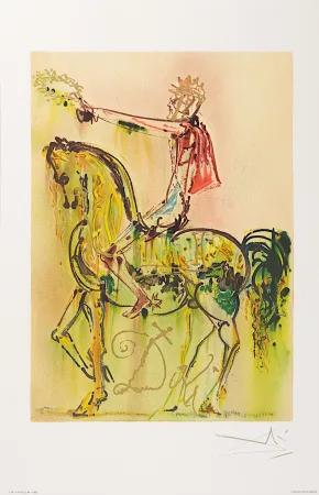 石版画 Dali - Chevalier Romain (The Roman Cavalier)