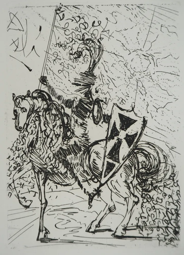 版画 Dali - Cinq portraits espagnols, El Cid
