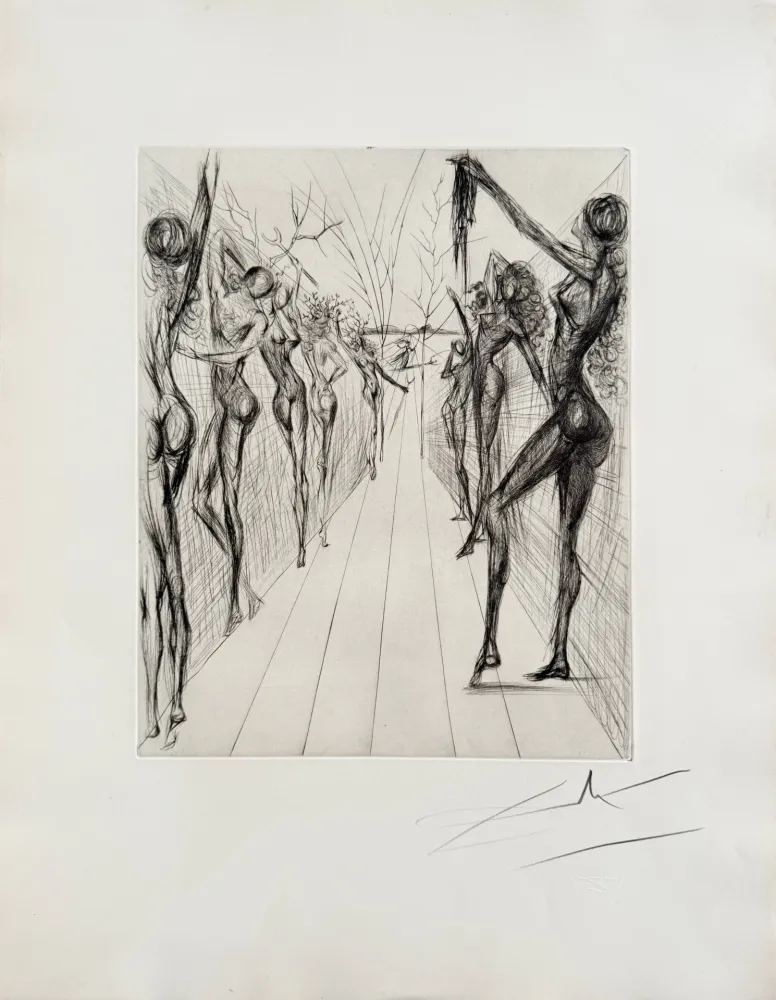 干刻版画 Dali - Corridor de Kathmandou (Katmandu Corridor), black