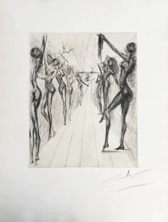 干刻版画 Dali - Corridor de Kathmandou (Katmandu Corridor), black