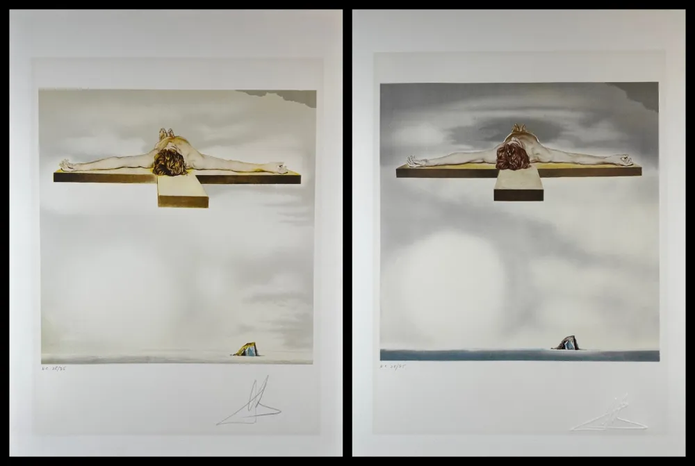 石版画 Dali - Crucifixion (Christ of Gala)