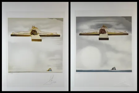 石版画 Dali - Crucifixion (Christ of Gala)