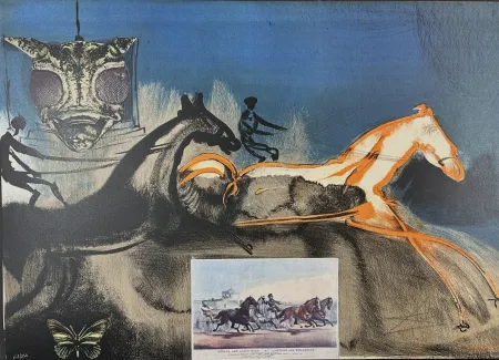 石版画 Dali - Currier & Ives American Trotting Horses No 2