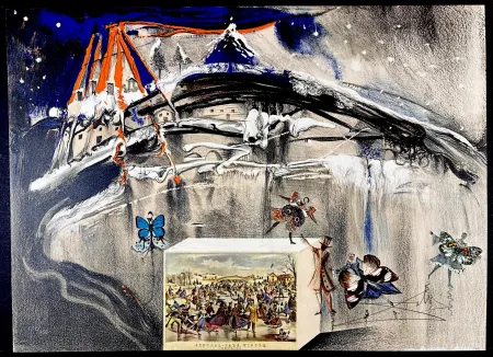 石版画 Dali - Currier & Ives New York Central Park Winter