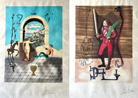 石版画 Dali - Dalí Discovers America, Complete Set of 2