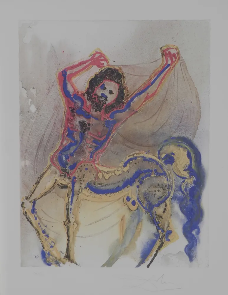 石版画 Dali - Dalinean Horses The Centaur of Crete