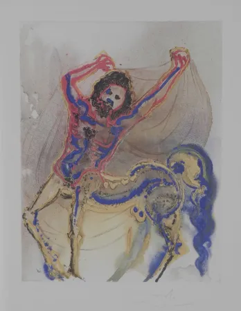 石版画 Dali - Dalinean Horses The Centaur of Crete