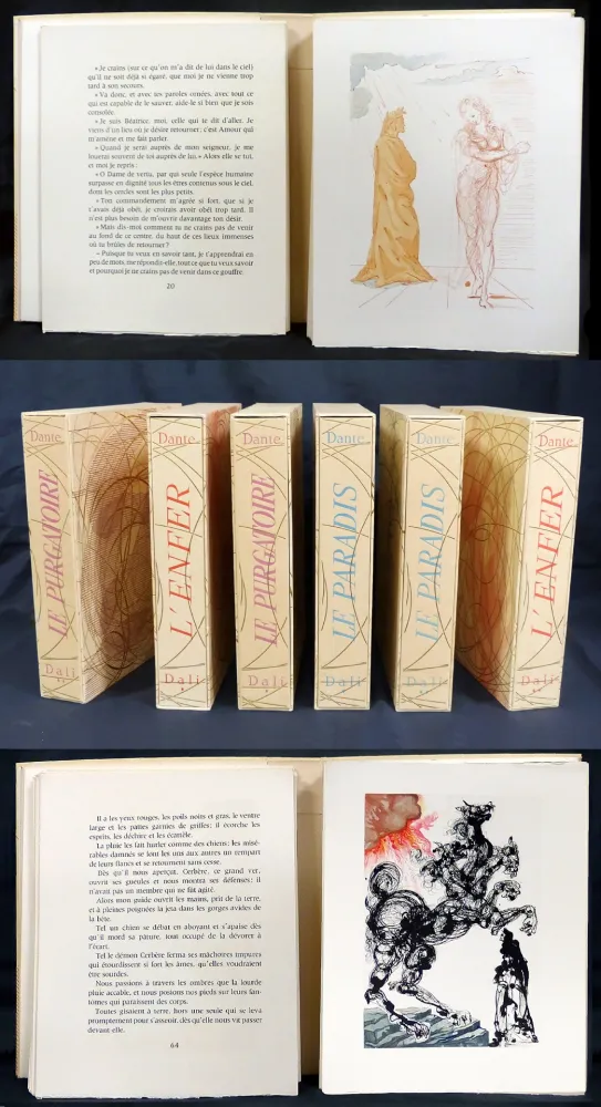 插图书 Dali - Dante : LA DIVINE COMÉDIE. 6 volumes. 100 planches couleurs (1959-1963).