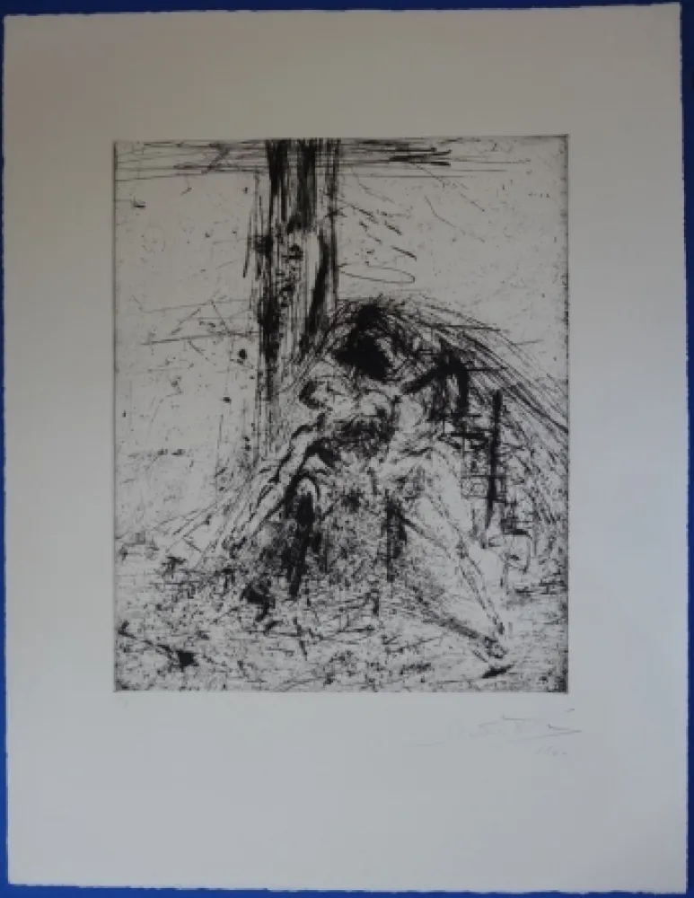 蚀刻版画 Dali - Déposition de Croix