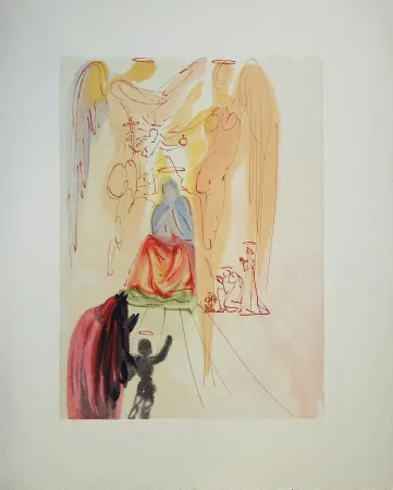 木刻 Dali - Divine Comédie, Paradis 23, Le triomphe du Christ et de la Vierge