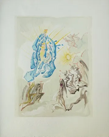 木刻 Dali - Divine Comédie, Paradis 26, Dante recouvre la vue